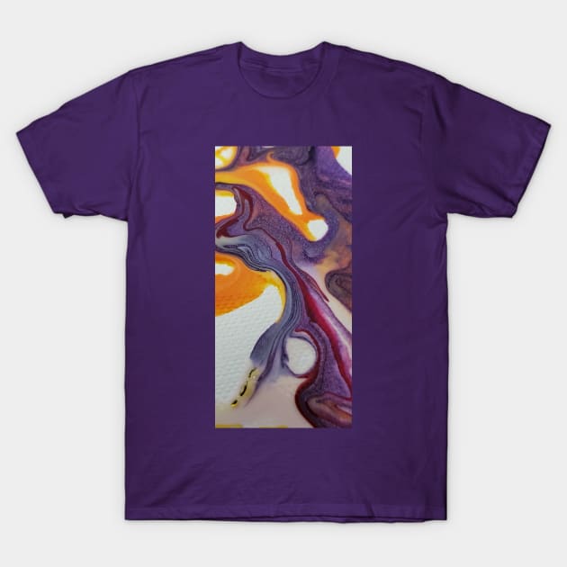 Purple paint pour T-Shirt by DancingCreek